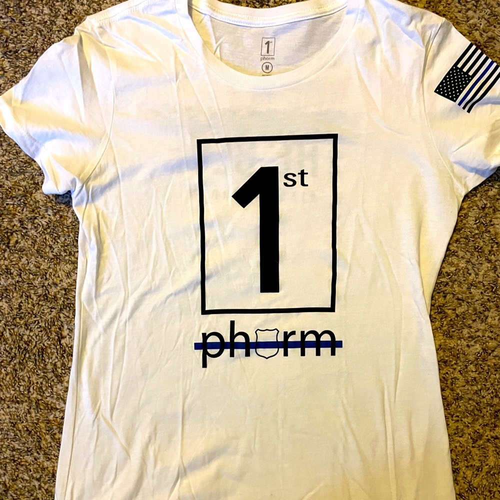 1st phorm back the blue womens t shirt size medium